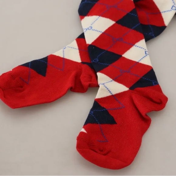 DOLCE & GABBANA KIDS Checked stretch cotton-blend tights - Picture 7 of 9